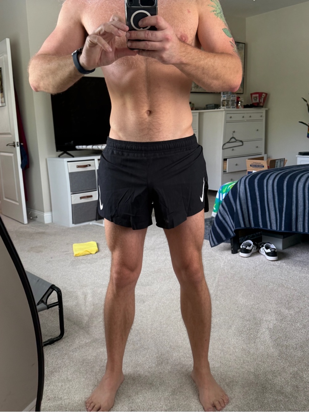 Men’s Nike Black Athletic Running Shorts XXL - Picture 3 of 5